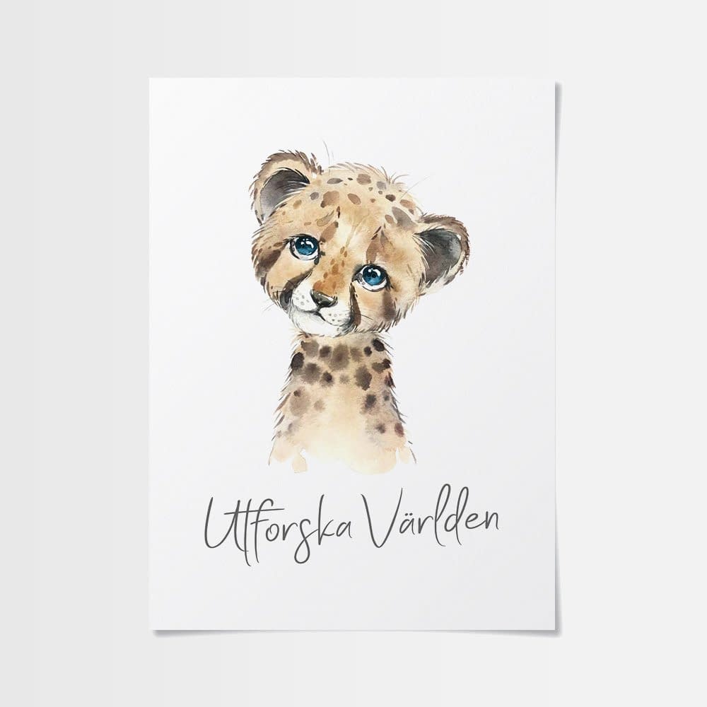 Babyrum inspiration av söt gepard